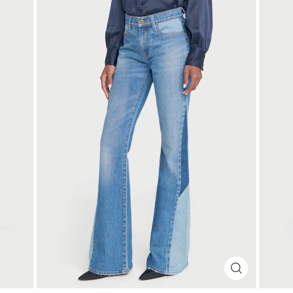 Frame Denim NWT - Le High Flare Diagonal Block in Kingsley, Size 30 - Picture 3 of 6